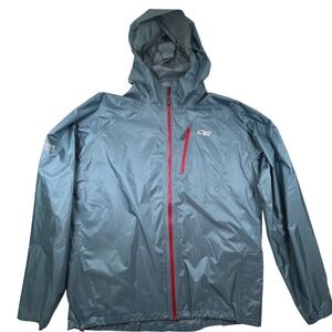 Outdoor Research Helium II Rain Jacket Blue Size XL Pertex Shield Ripstop